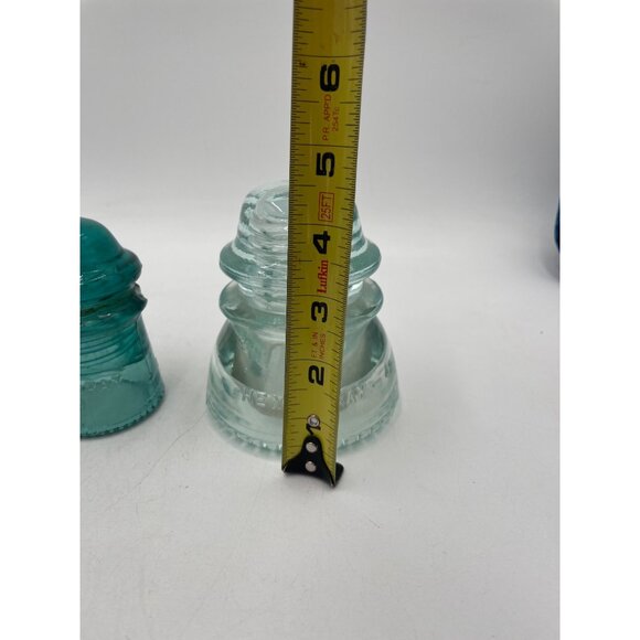 6 Hemingray Insulators antique Made in Usa 4 gray 2 green - Picture 9 of 16